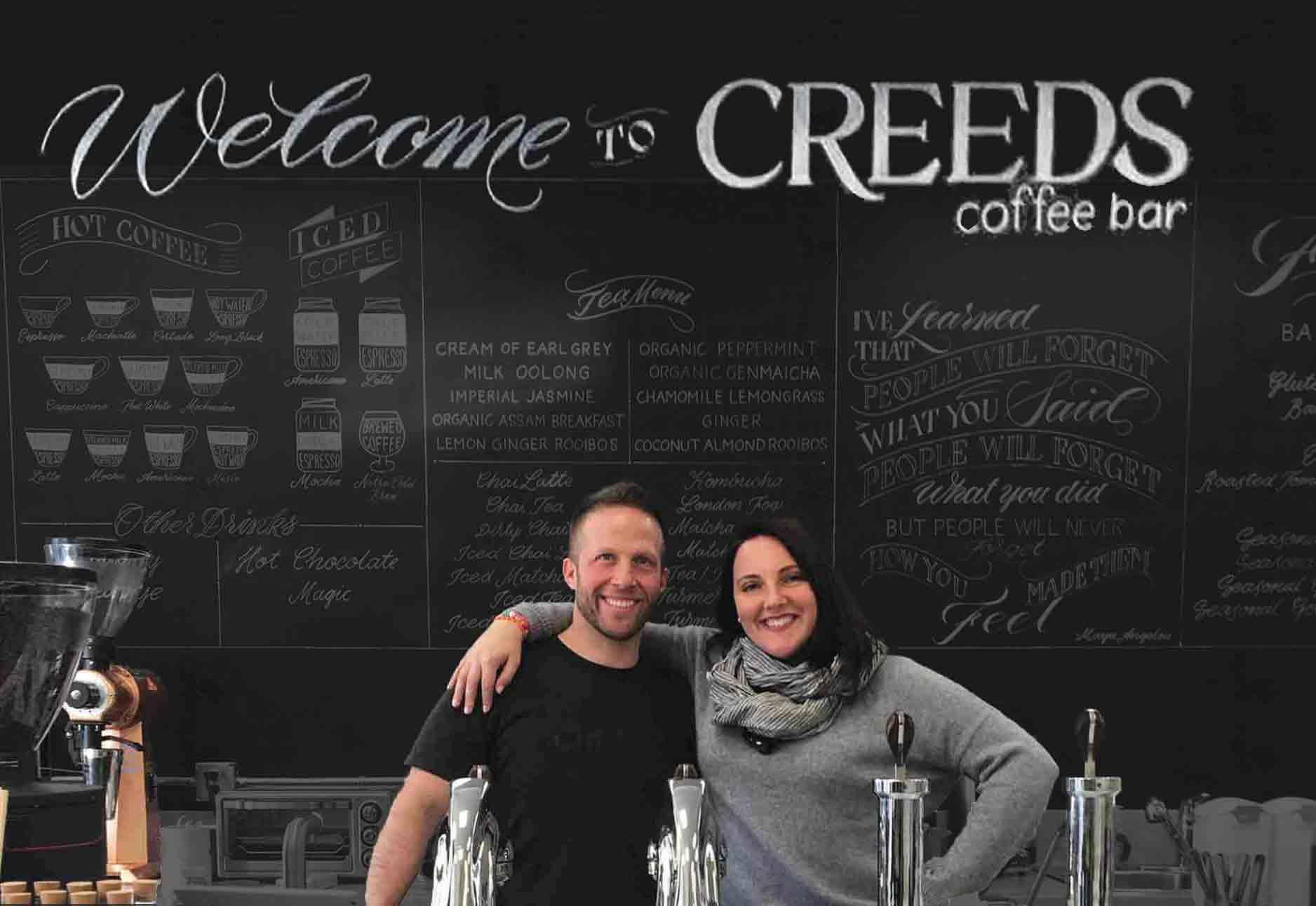 Jonah Creed and his wife Ashlynn at CREEDS. Jonah Creed and his wife Ashlynn at CREEDS.